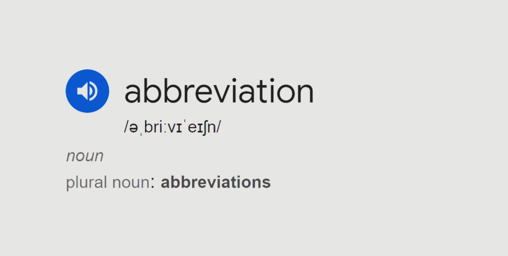 AI Abbreviations
